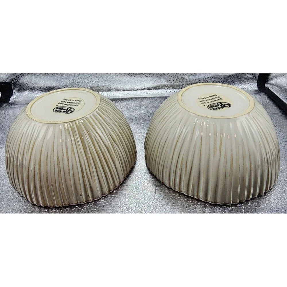 Cracker Barrel  Sea Shell Coastal/Nautical Soup/Cereal/Salad Bowls (2) 